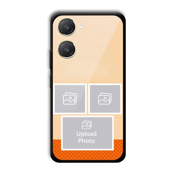 Orange Background Customized Printed Back Cover for Vivo Y28s 5G