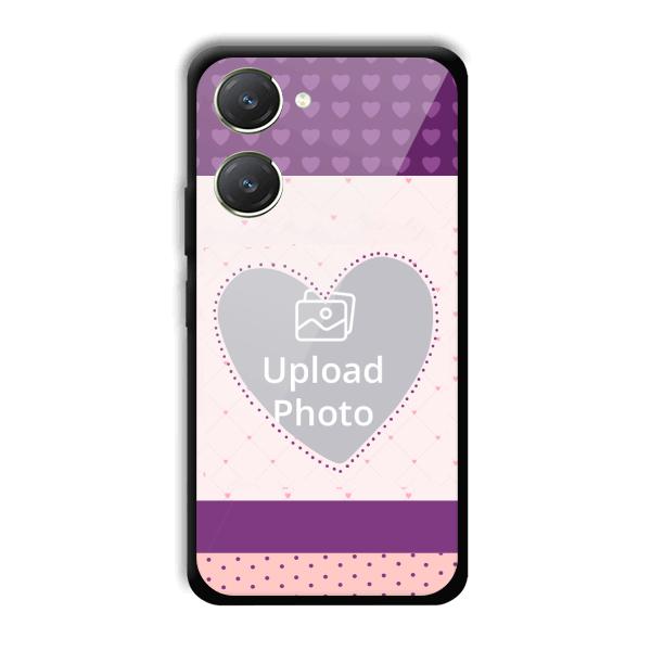 Purple Hearts Customized Printed Back Cover for Vivo Y28s 5G