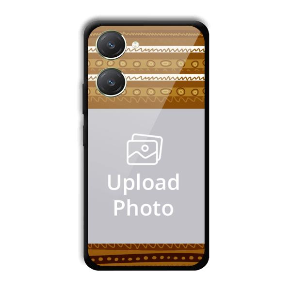 Brown Lines Customized Printed Back Cover for Vivo Y28s 5G