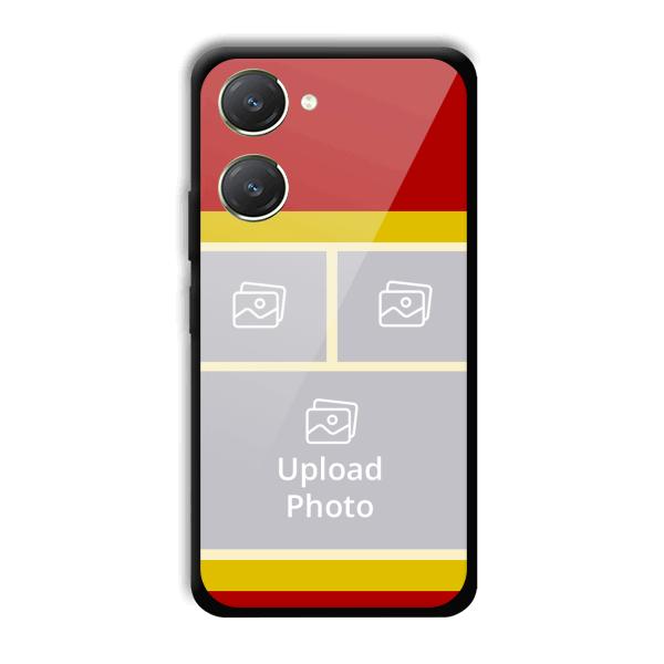 Red Yellow Collage Customized Printed Back Cover for Vivo Y28s 5G
