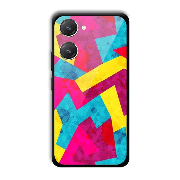 Pink Yellow Pattern Phone Customized Printed Back Cover for Vivo Y28s 5G