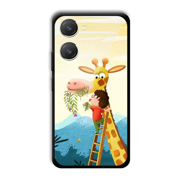 Giraffe & The Boy Phone Customized Printed Back Cover for Vivo Y28s 5G