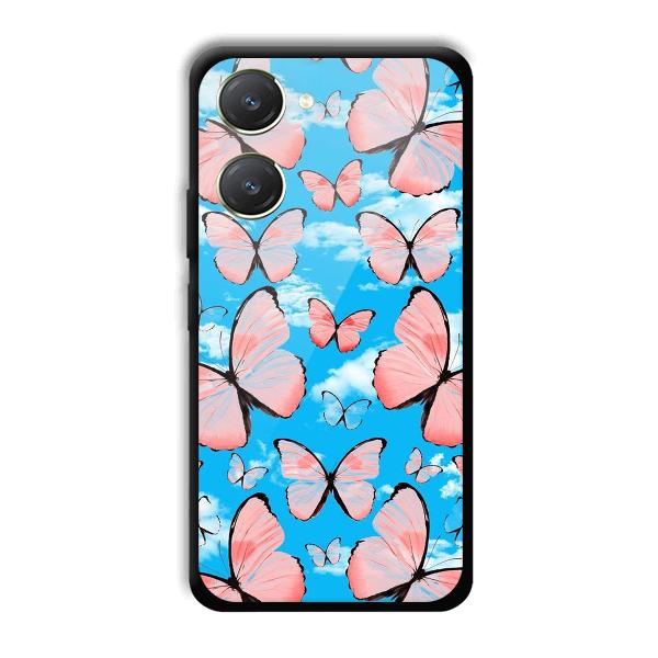 Pink Butterflies Phone Customized Printed Back Cover for Vivo Y28s 5G