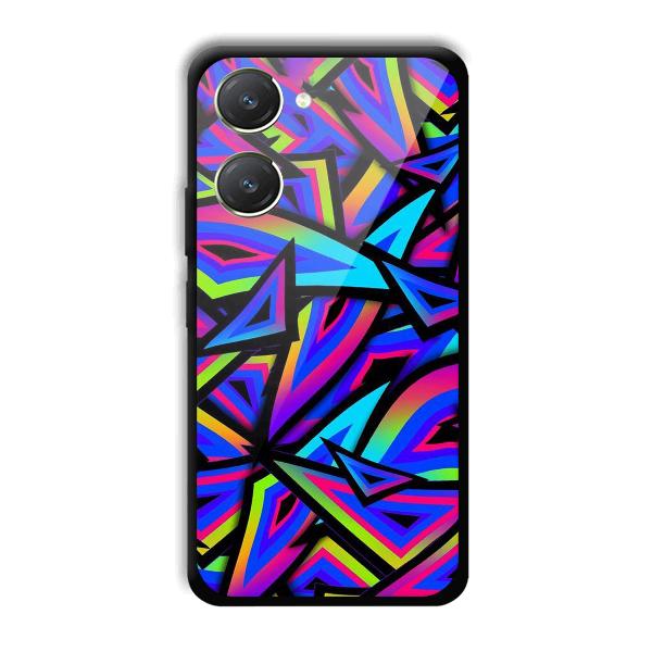 Blue Triangles Phone Customized Printed Back Cover for Vivo Y28s 5G