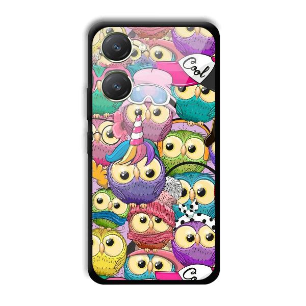 Colorful Owls Phone Customized Printed Back Cover for Vivo Y28s 5G
