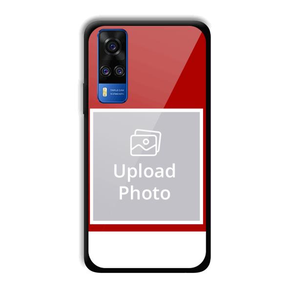 Red & White Customized Printed Back Cover for Vivo Y51A