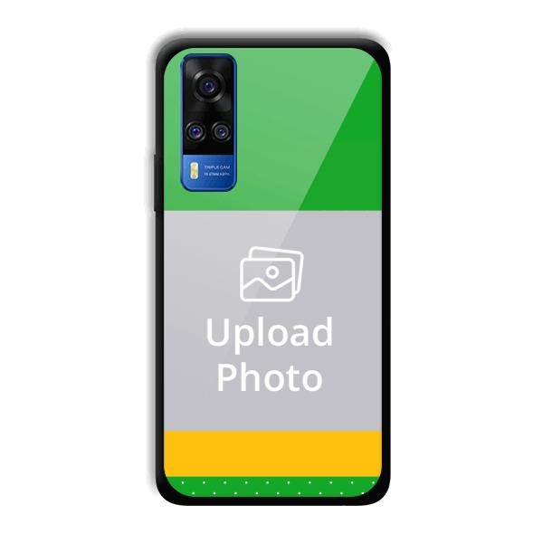 Green Yellow Customized Printed Back Cover for Vivo Y51A
