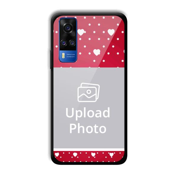 White Hearts Customized Printed Back Cover for Vivo Y51A