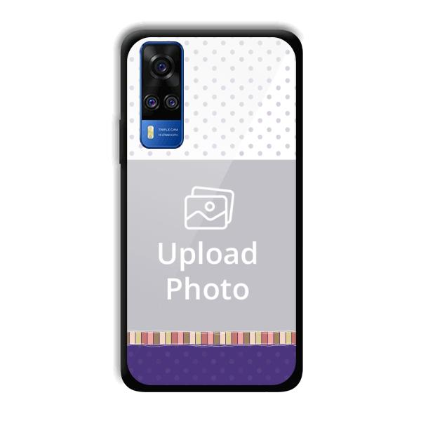 Blue White Customized Printed Back Cover for Vivo Y51A