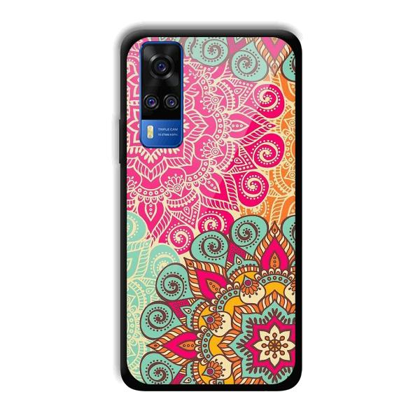 Floral Design Phone Customized Printed Back Cover for Vivo Y51A