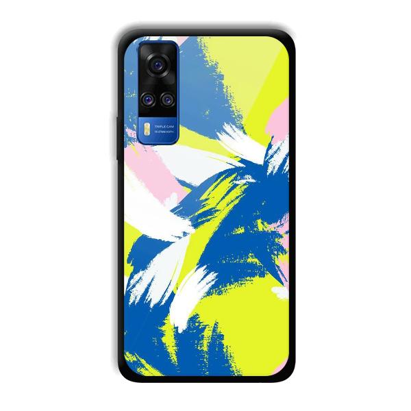 Blue White Pattern Phone Customized Printed Back Cover for Vivo Y51A
