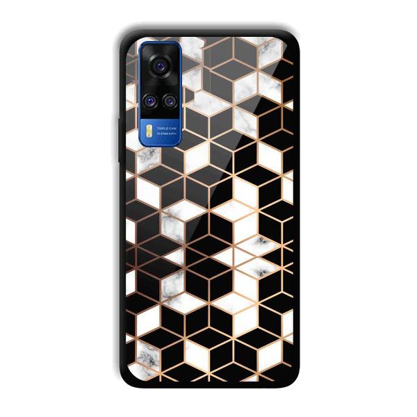 Black Cubes Phone Customized Printed Back Cover for Vivo Y51A