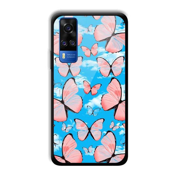 Pink Butterflies Phone Customized Printed Back Cover for Vivo Y51A