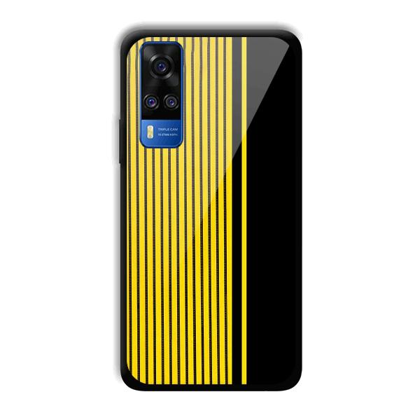 Yellow Black Design Phone Customized Printed Back Cover for Vivo Y51A