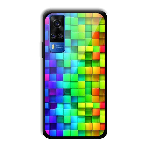 Square Blocks Phone Customized Printed Back Cover for Vivo Y51A