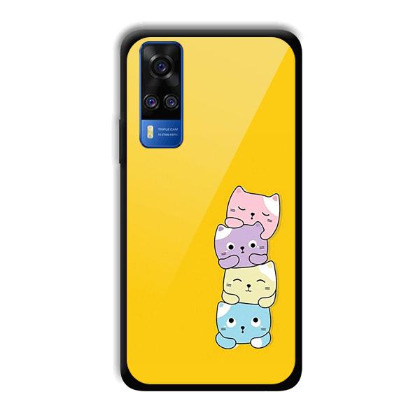 Colorful Kittens Phone Customized Printed Back Cover for Vivo Y51A