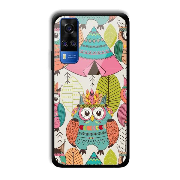 Fancy Owl Phone Customized Printed Back Cover for Vivo Y51A