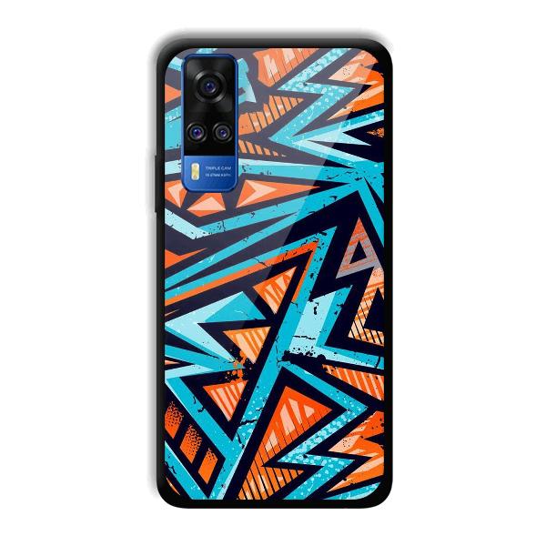 Zig Zag Pattern Phone Customized Printed Back Cover for Vivo Y51A