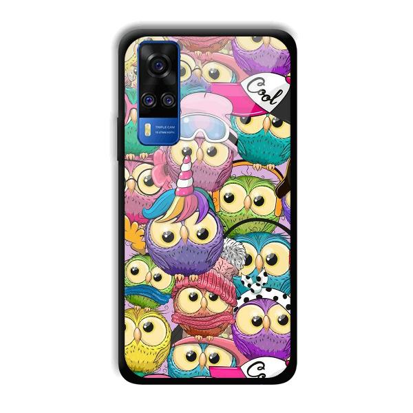 Colorful Owls Phone Customized Printed Back Cover for Vivo Y51A