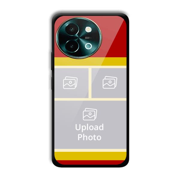 Red Yellow Collage Customized Printed Back Cover for Vivo Y58 5G