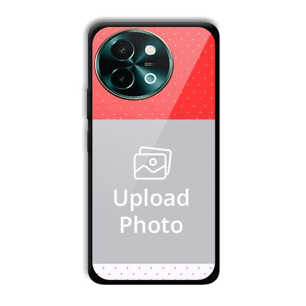 Red White Customized Printed Back Cover for Vivo Y58 5G