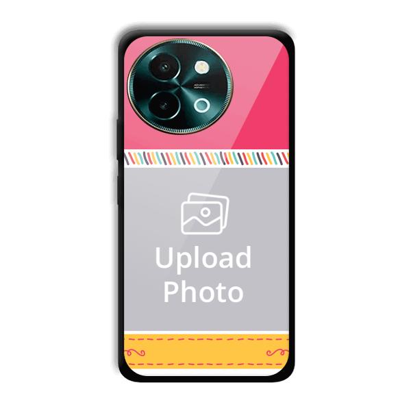 Pink Yellow Customized Printed Back Cover for Vivo Y58 5G