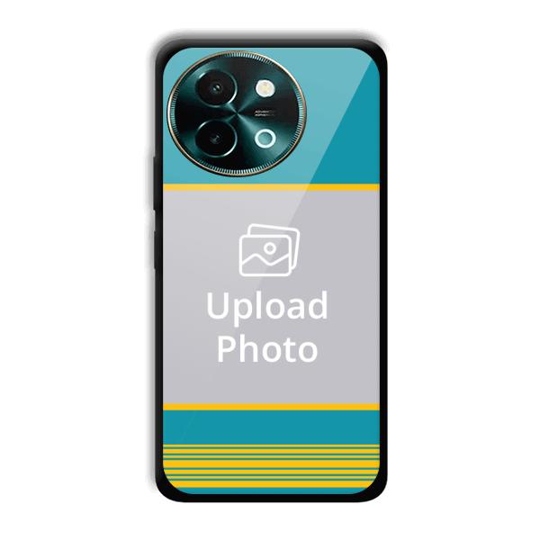 Yellow Blue Design Customized Printed Back Cover for Vivo Y58 5G