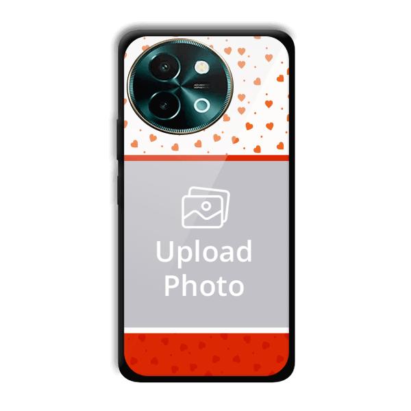 Orange Hearts Customized Printed Back Cover for Vivo Y58 5G