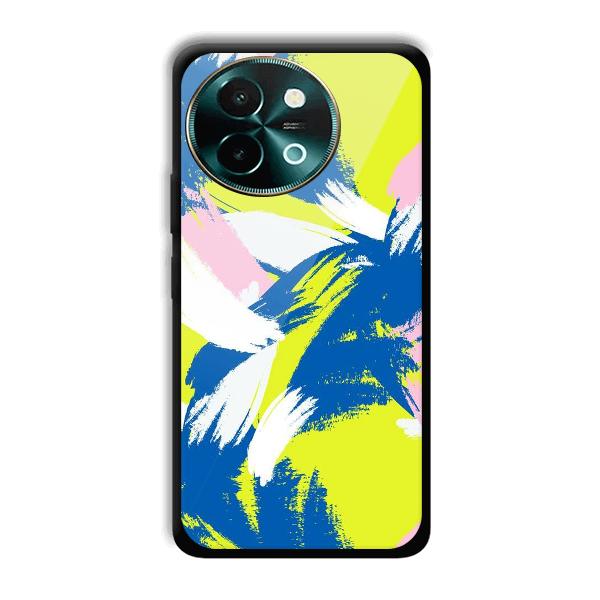 Blue White Pattern Phone Customized Printed Back Cover for Vivo Y58 5G