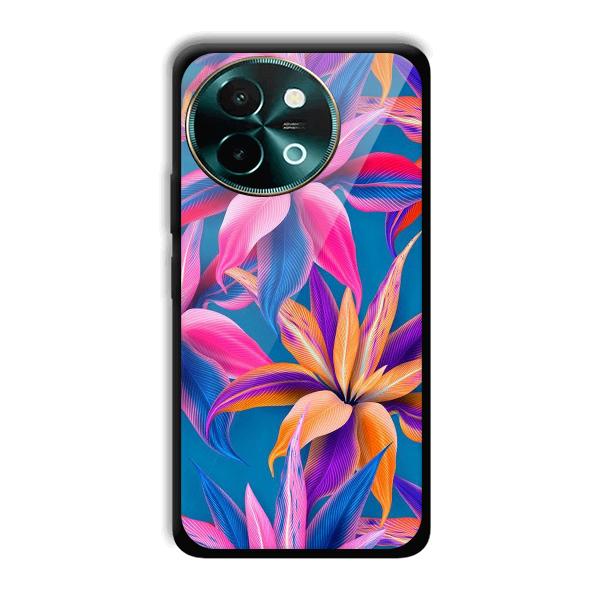 Aqautic Flowers Phone Customized Printed Back Cover for Vivo Y58 5G