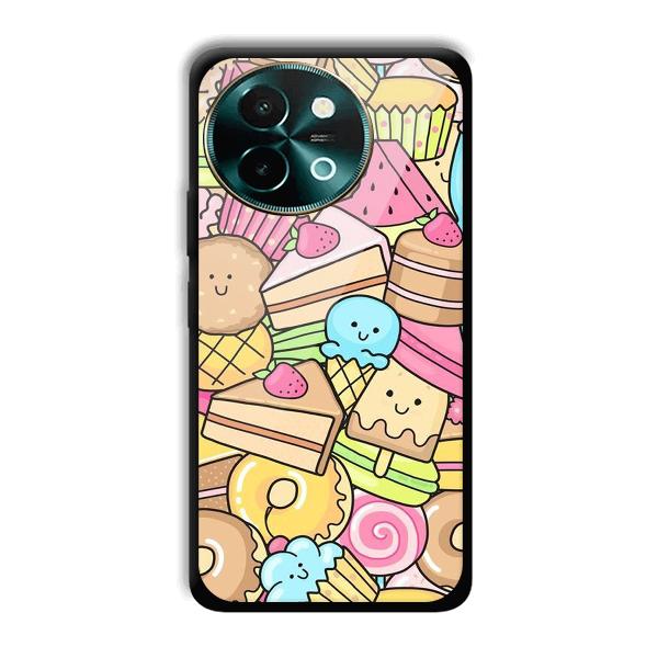 Love Desserts Phone Customized Printed Back Cover for Vivo Y58 5G