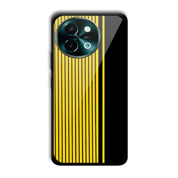 Yellow Black Design Phone Customized Printed Back Cover for Vivo Y58 5G