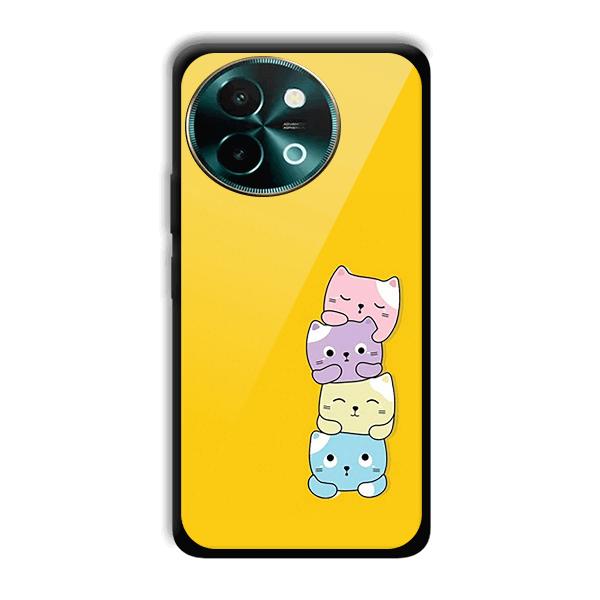 Colorful Kittens Phone Customized Printed Back Cover for Vivo Y58 5G