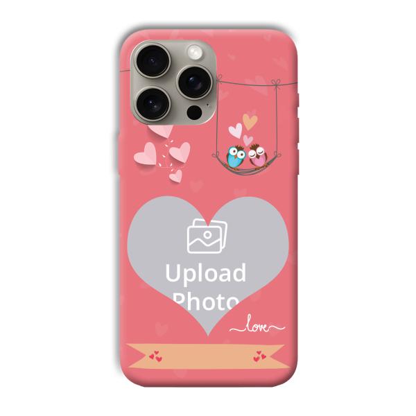 Love Birds Design Customized Printed Back Cover for Apple iPhone 15 Pro Max