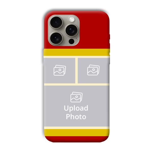 Red Yellow Collage Customized Printed Back Cover for Apple iPhone 15 Pro Max