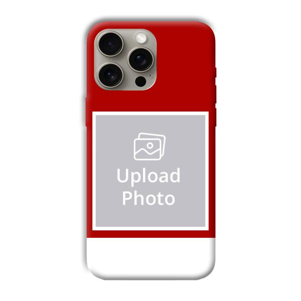 Red & White Customized Printed Back Cover for Apple iPhone 15 Pro Max