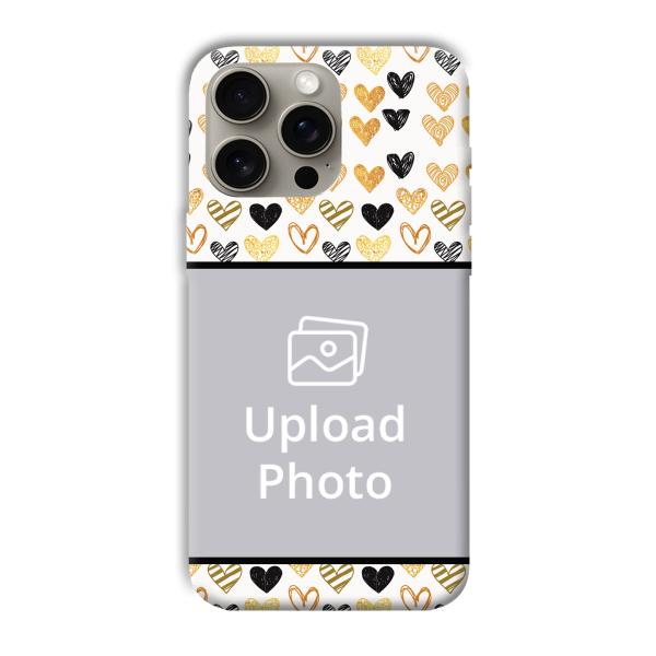 Small Hearts Customized Printed Back Cover for Apple iPhone 15 Pro Max
