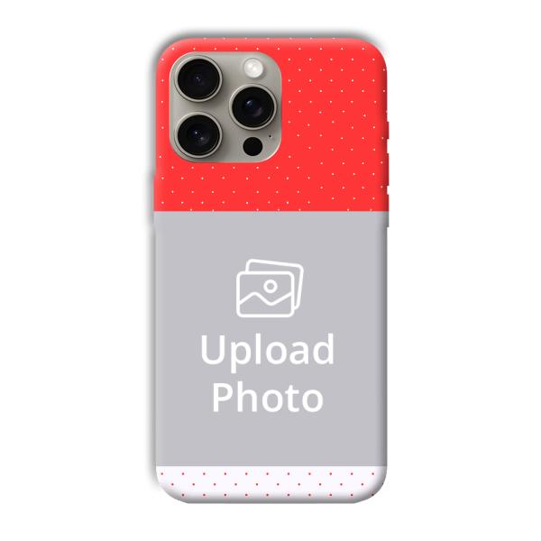 Red White Customized Printed Back Cover for Apple iPhone 15 Pro Max