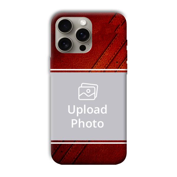 Solid Red Customized Printed Back Cover for Apple iPhone 15 Pro Max
