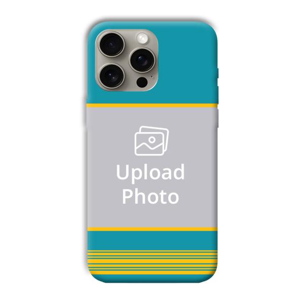 Yellow Blue Design Customized Printed Back Cover for Apple iPhone 15 Pro Max