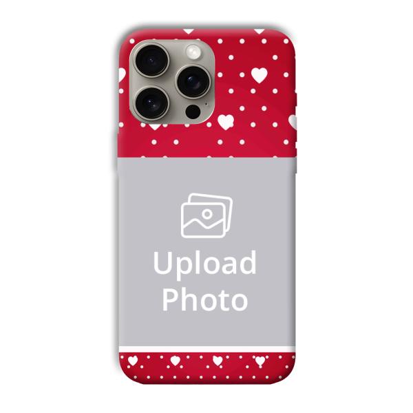 White Hearts Customized Printed Back Cover for Apple iPhone 15 Pro Max