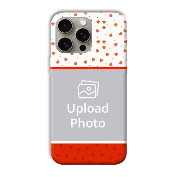 Orange Hearts Customized Printed Back Cover for Apple iPhone 15 Pro Max
