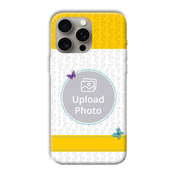 Butterflies & Yellow Customized Printed Back Cover for Apple iPhone 15 Pro Max