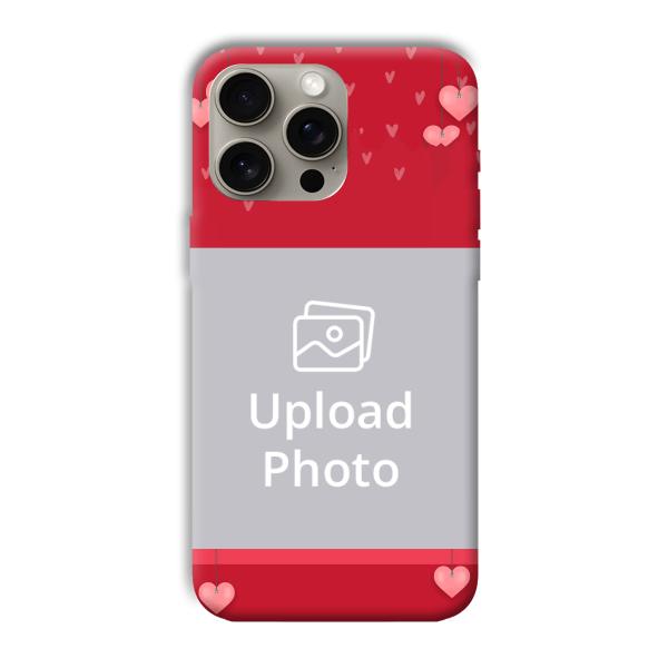 Red Pink Customized Printed Back Cover for Apple iPhone 15 Pro Max
