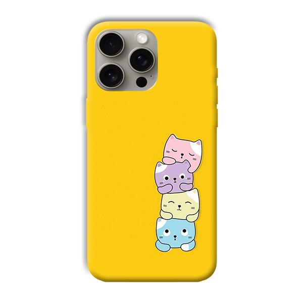 Colorful Kittens Phone Customized Printed Back Cover for Apple iPhone 15 Pro Max