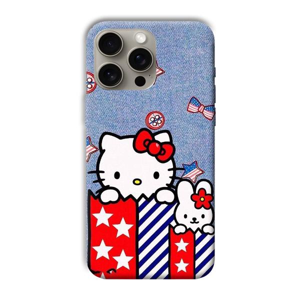 Cute Kitty Phone Customized Printed Back Cover for Apple iPhone 15 Pro Max