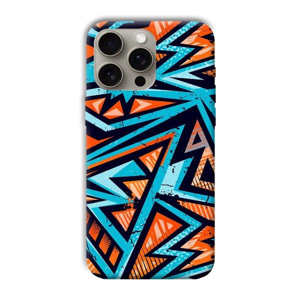 Zig Zag Pattern Phone Customized Printed Back Cover for Apple iPhone 15 Pro Max