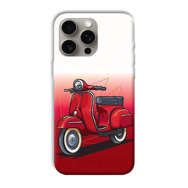 Red Scooter Phone Customized Printed Back Cover for Apple iPhone 15 Pro Max