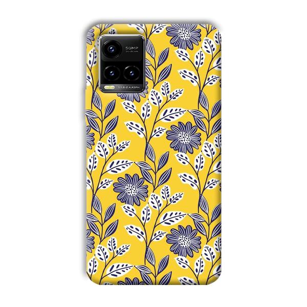 Yellow Fabric Design Phone Customized Printed Back Cover for Vivo Y33s