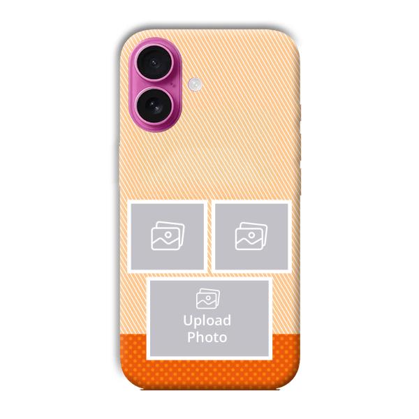 Orange Background Customized Printed Back Cover for Apple iPhone 16